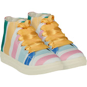 A'Dee Girls Rainbow Stripe High Top Trainers
